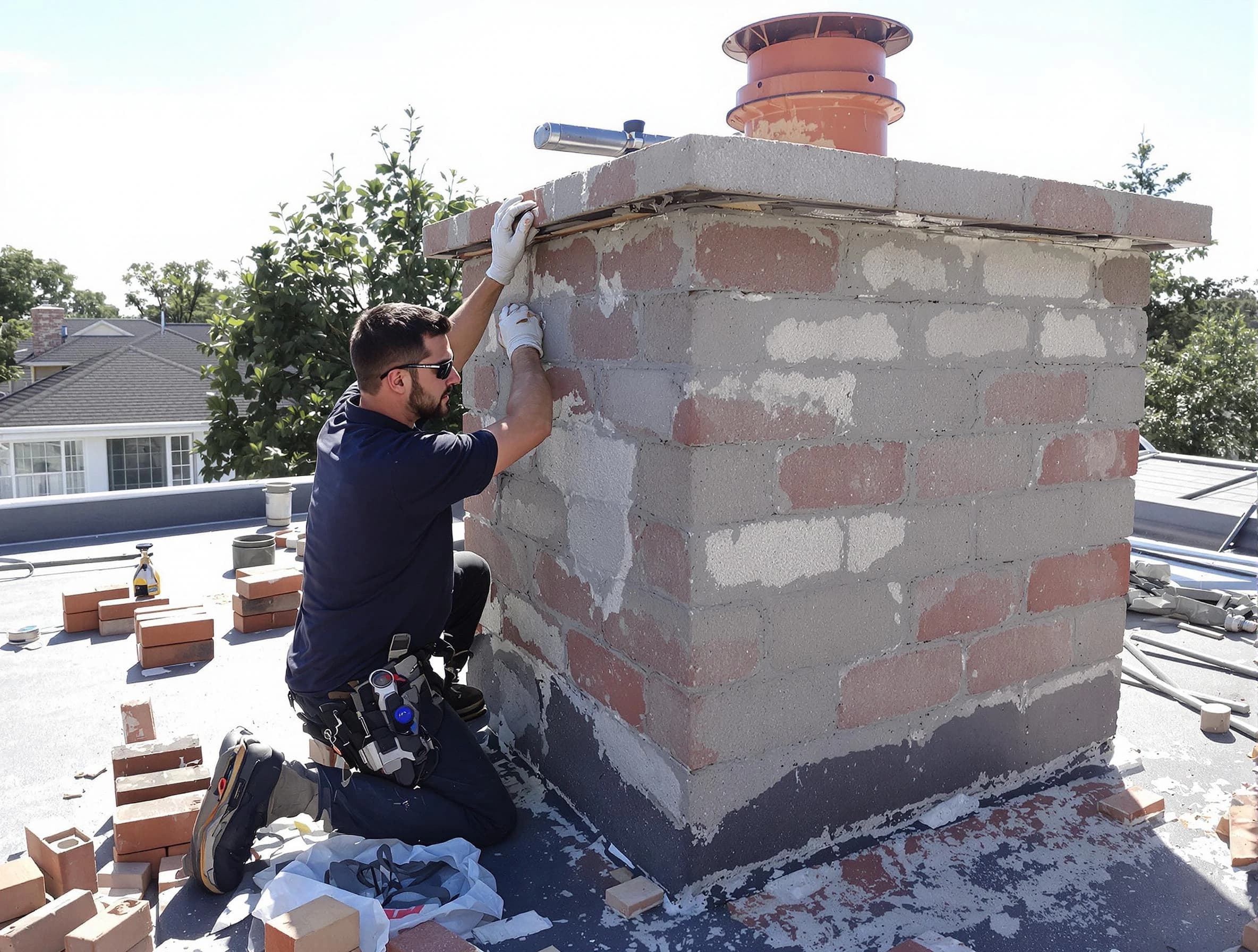 Advanced chimney repair process by Randolph Chimney Sweep in Randolph, MA