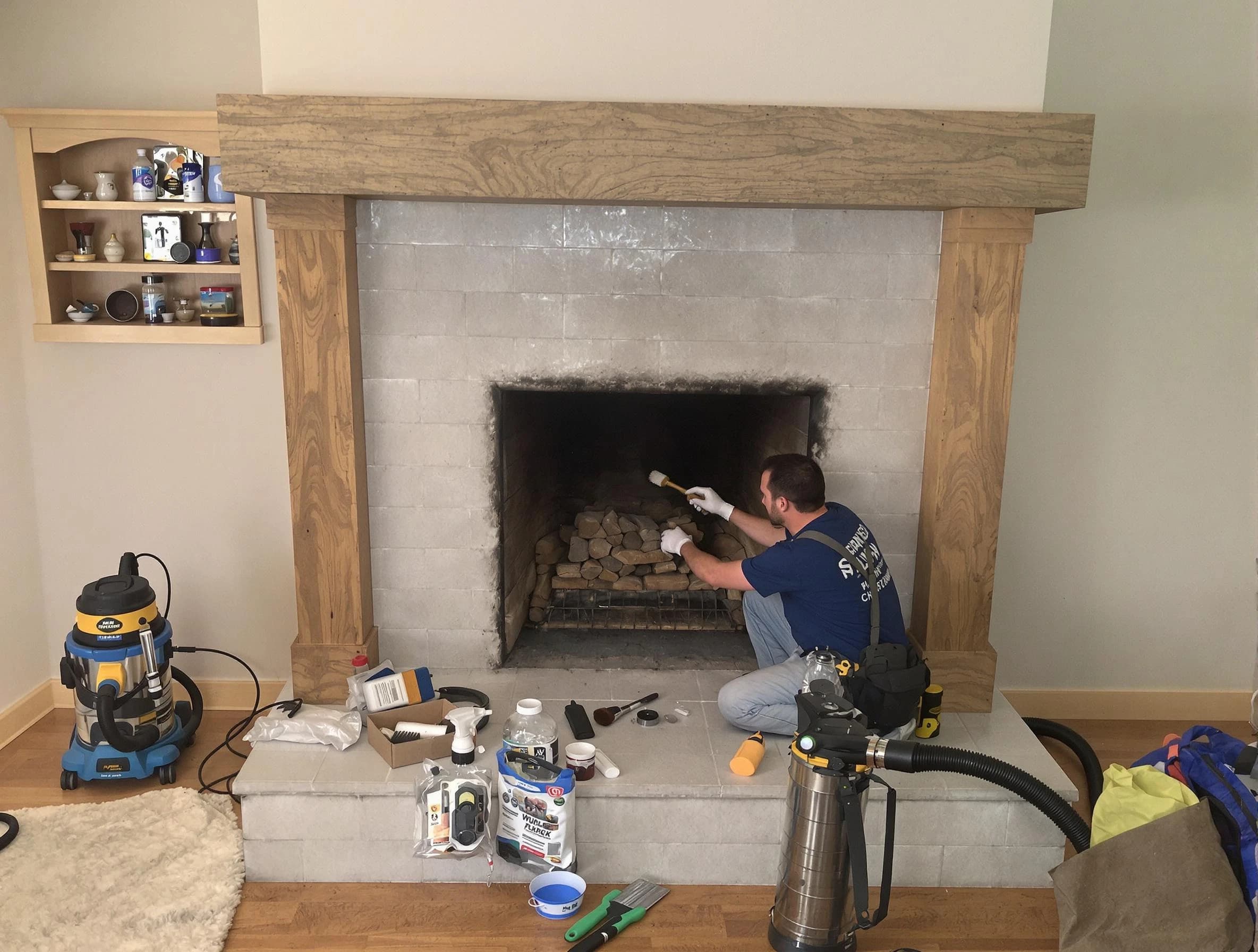 Detailed creosote removal process by Randolph Chimney Sweep in Randolph, MA