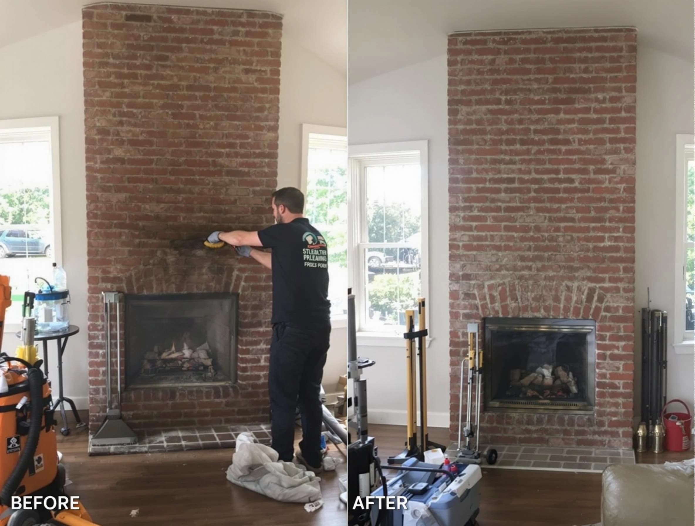 Finished chimney sweeping service by Randolph Chimney Sweep in Randolph, MA