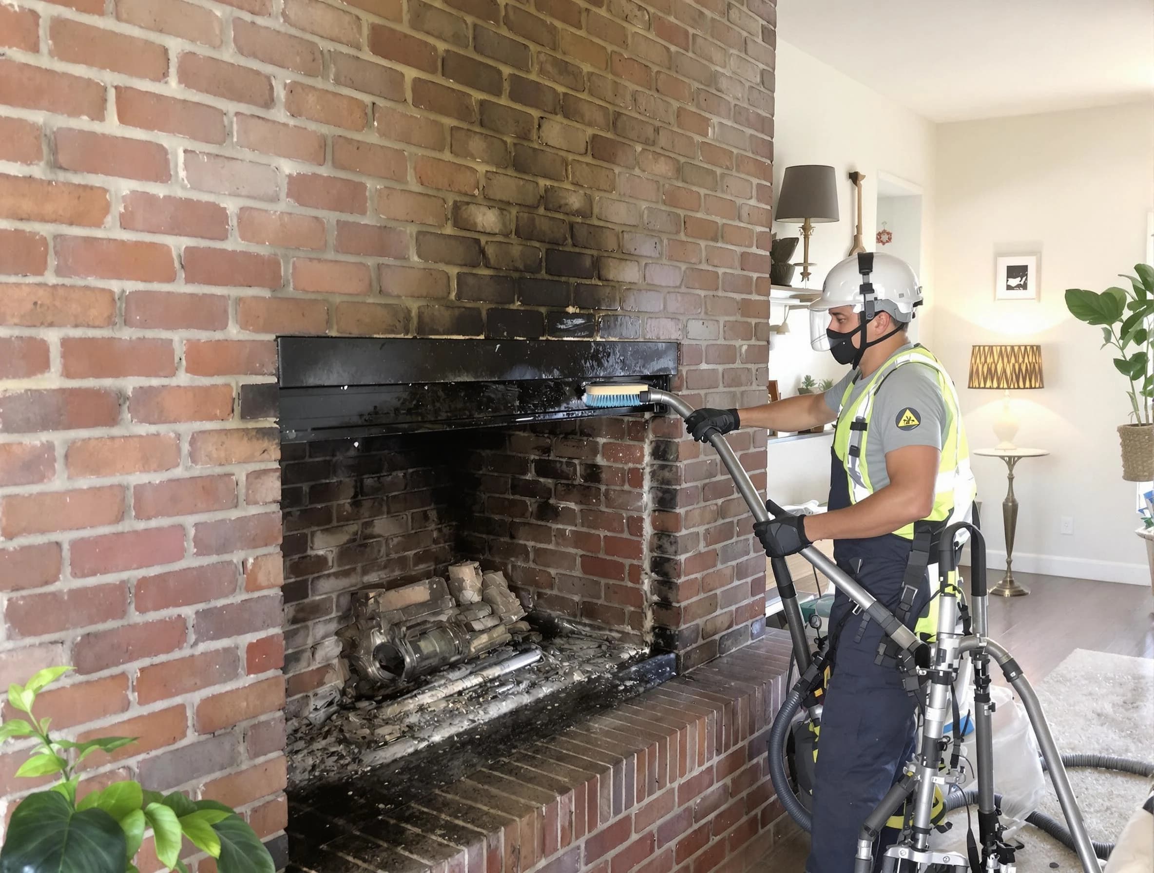 Randolph Chimney Sweep providing fireplace cleaning services in Randolph, MA