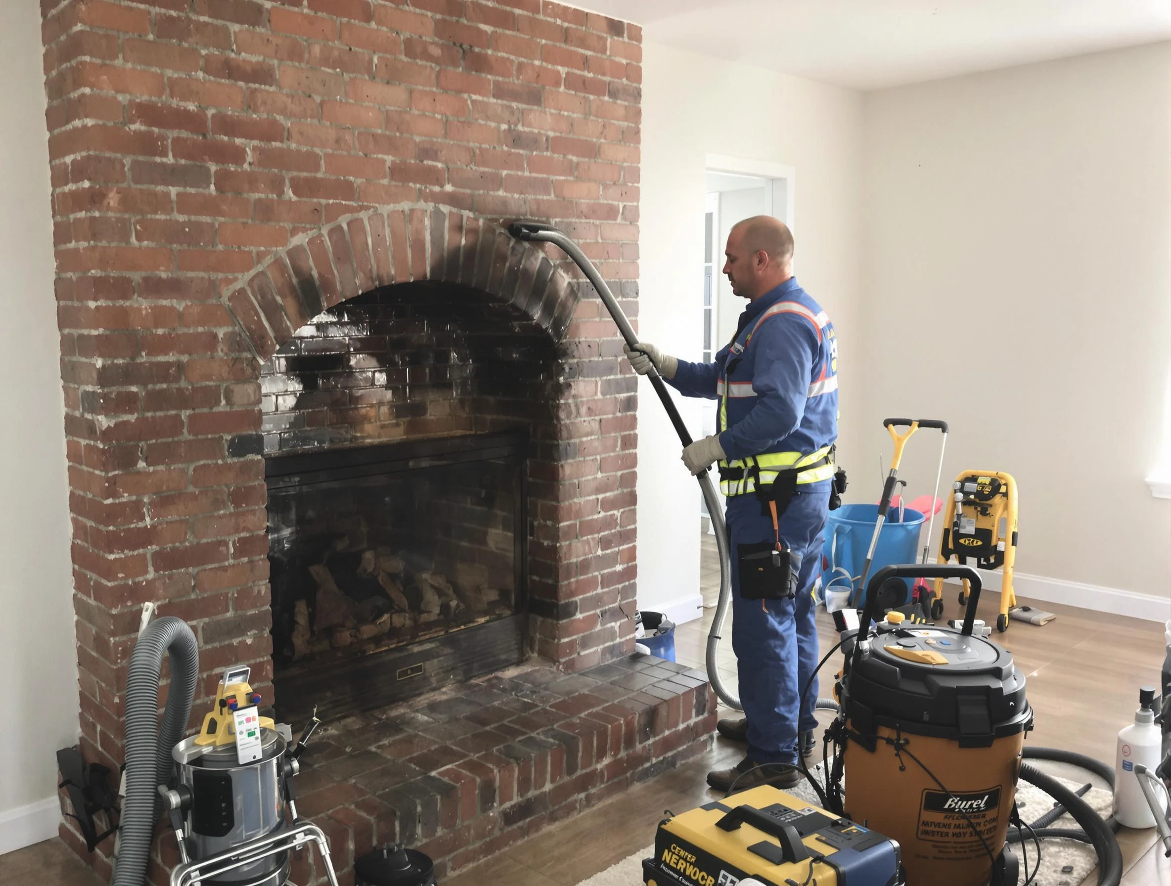 Randolph Chimney Sweep expert performing detailed chimney sweep in Randolph, MA