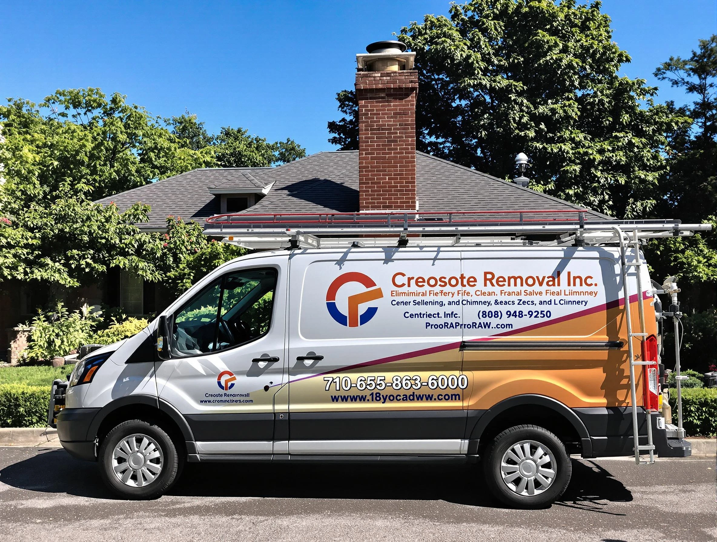 Randolph Chimney Sweep technician removing creosote safely in Randolph, MA