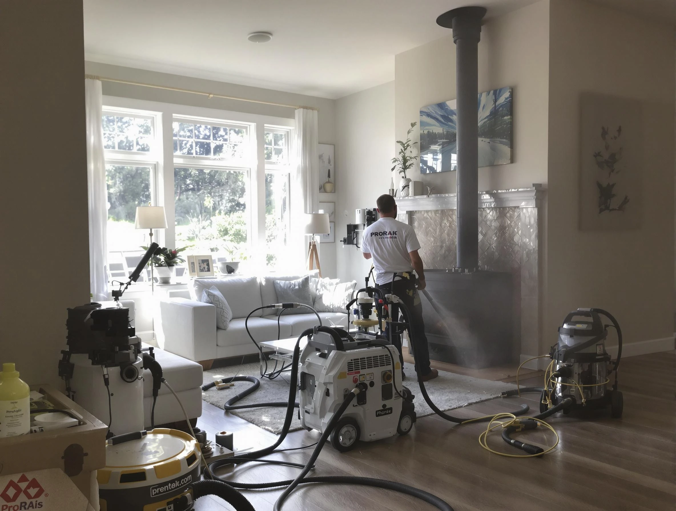 Soot removal service by Randolph Chimney Sweep for a fireplace in Randolph, MA